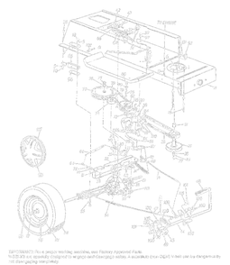 Frame, Drive, Wheels, Rear Diagram and Parts List for 1999 Yard Machines Lawn Tractor